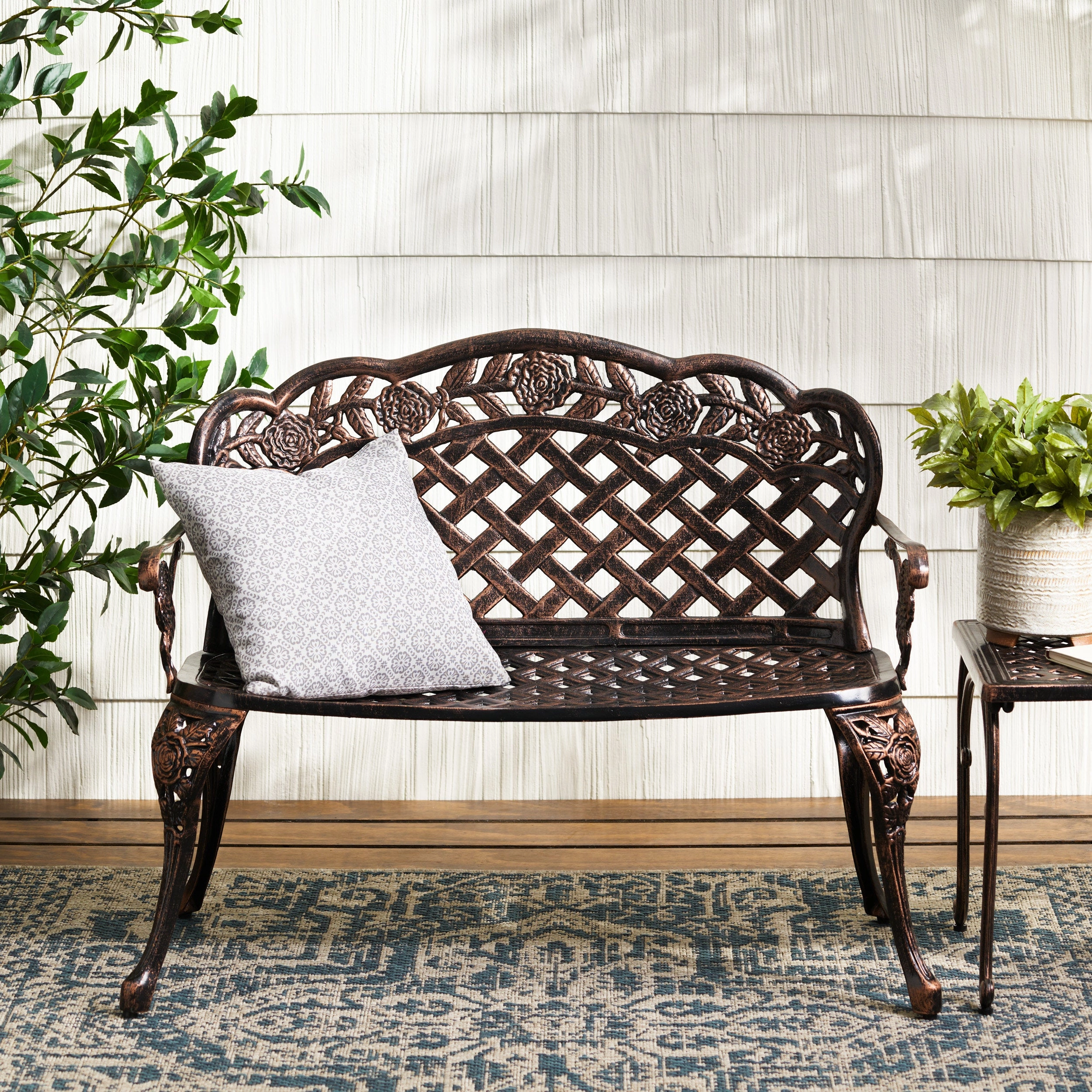 Cast Aluminum Garden Bench - NH588132