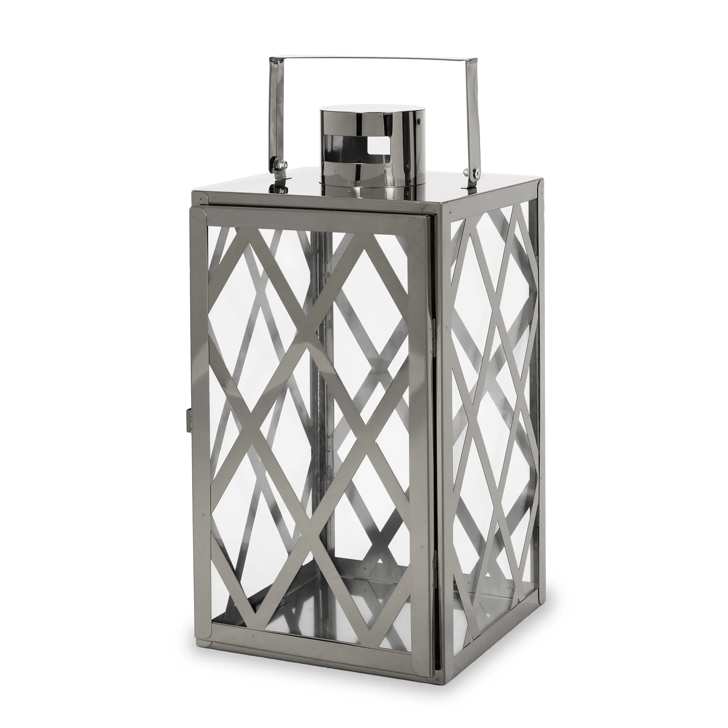Cecil Outdoor 14" Modern Stainless Steel Lantern patio chairs, outdoor seating