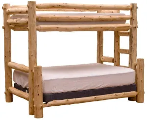 Cedar Log Bunk Beds bedroom furniture, nightstand