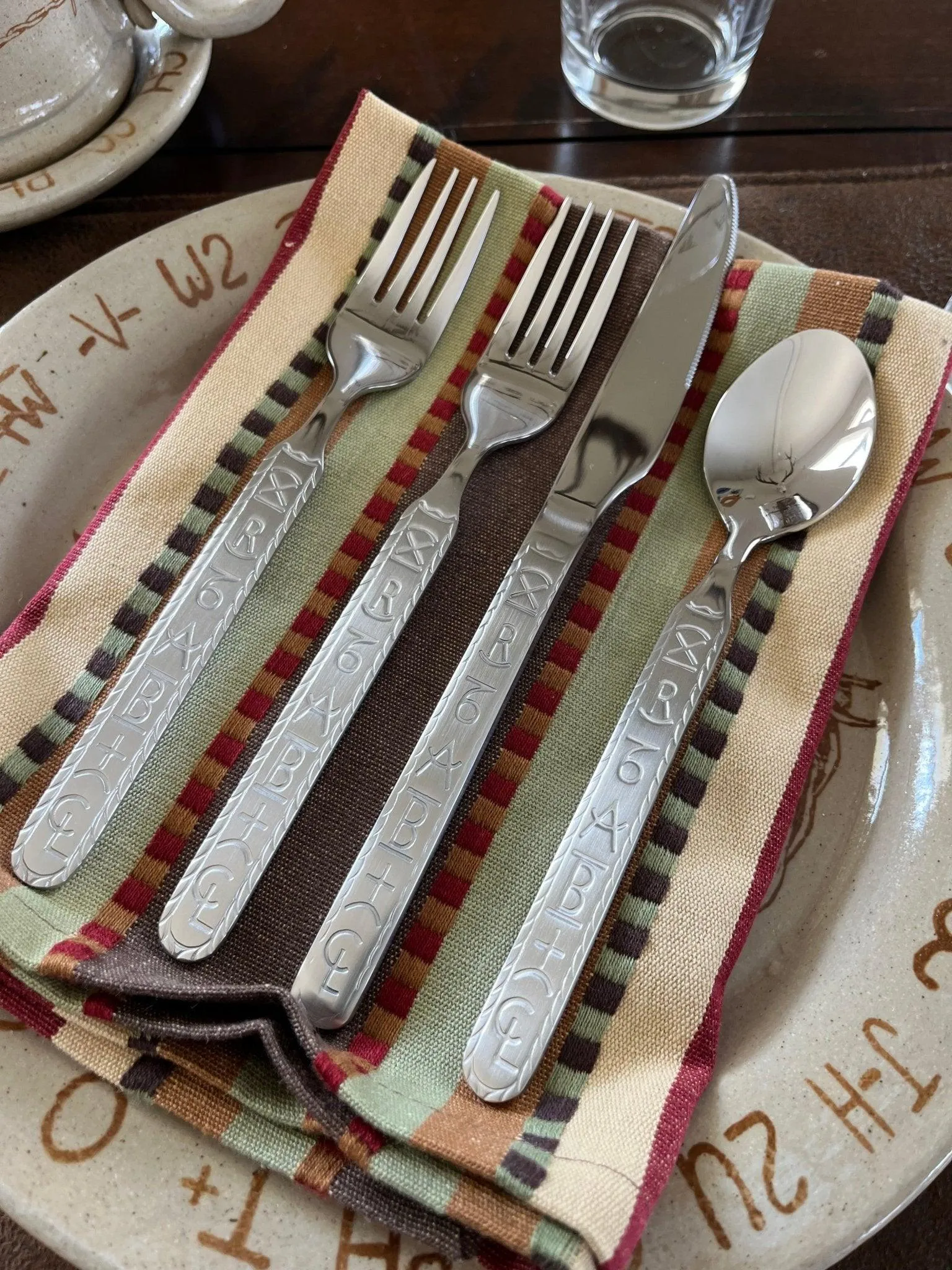 Chamois Stripe Napkin Set