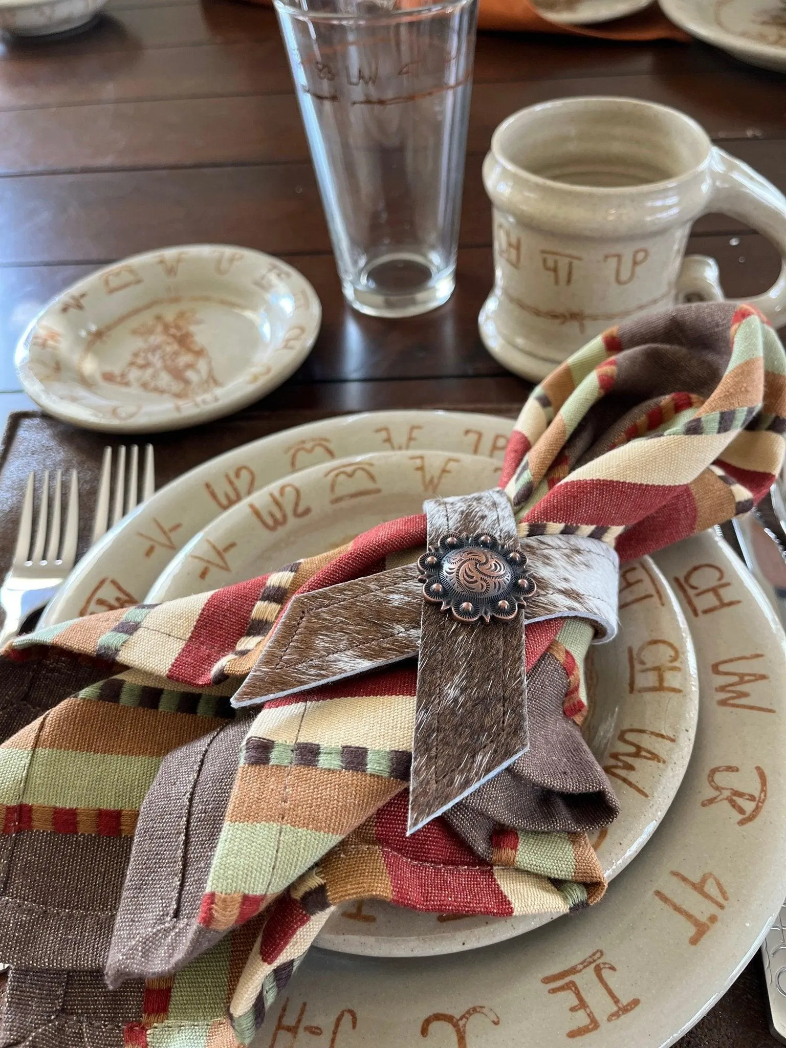 Chamois Stripe Napkin Set