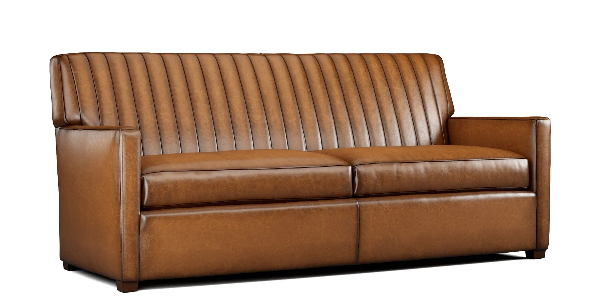 Channeled Leather Sofa vanity mirror, wall mirror