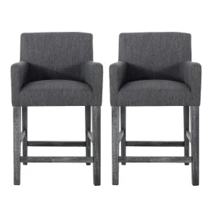 Chaparral Contemporary Fabric Upholstered Wood 26 inch Counter Stools, Set of 2 bar stool, counter stool