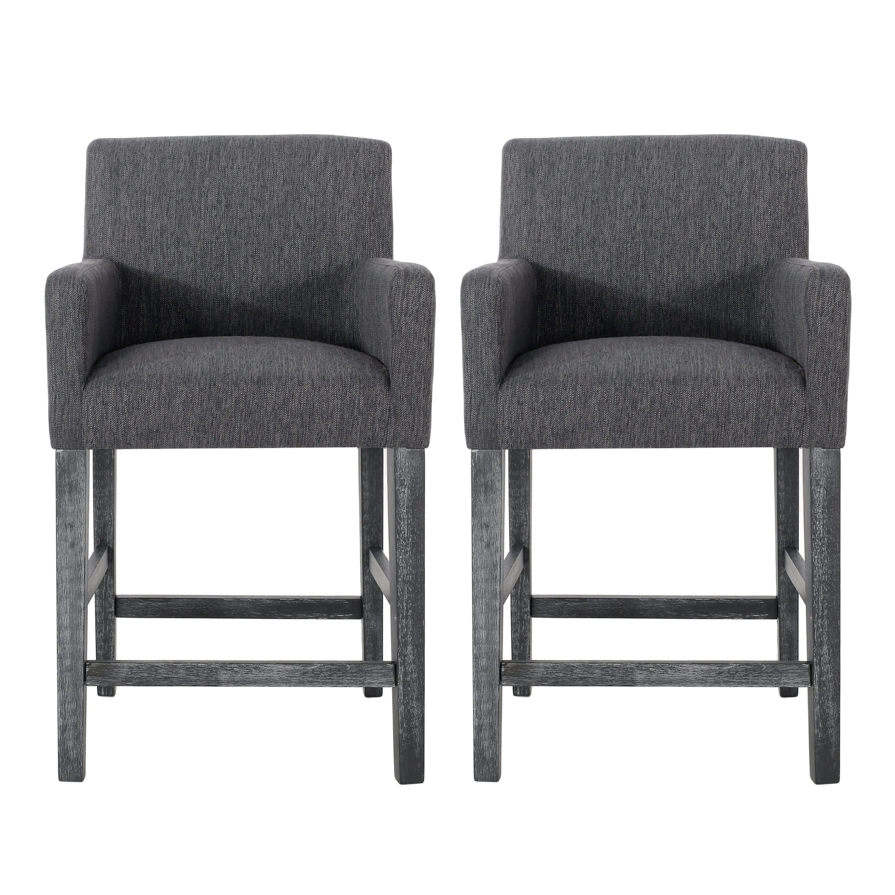 Chaparral Contemporary Fabric Upholstered Wood 26 inch Counter Stools, Set of 2 bar stool, counter stool