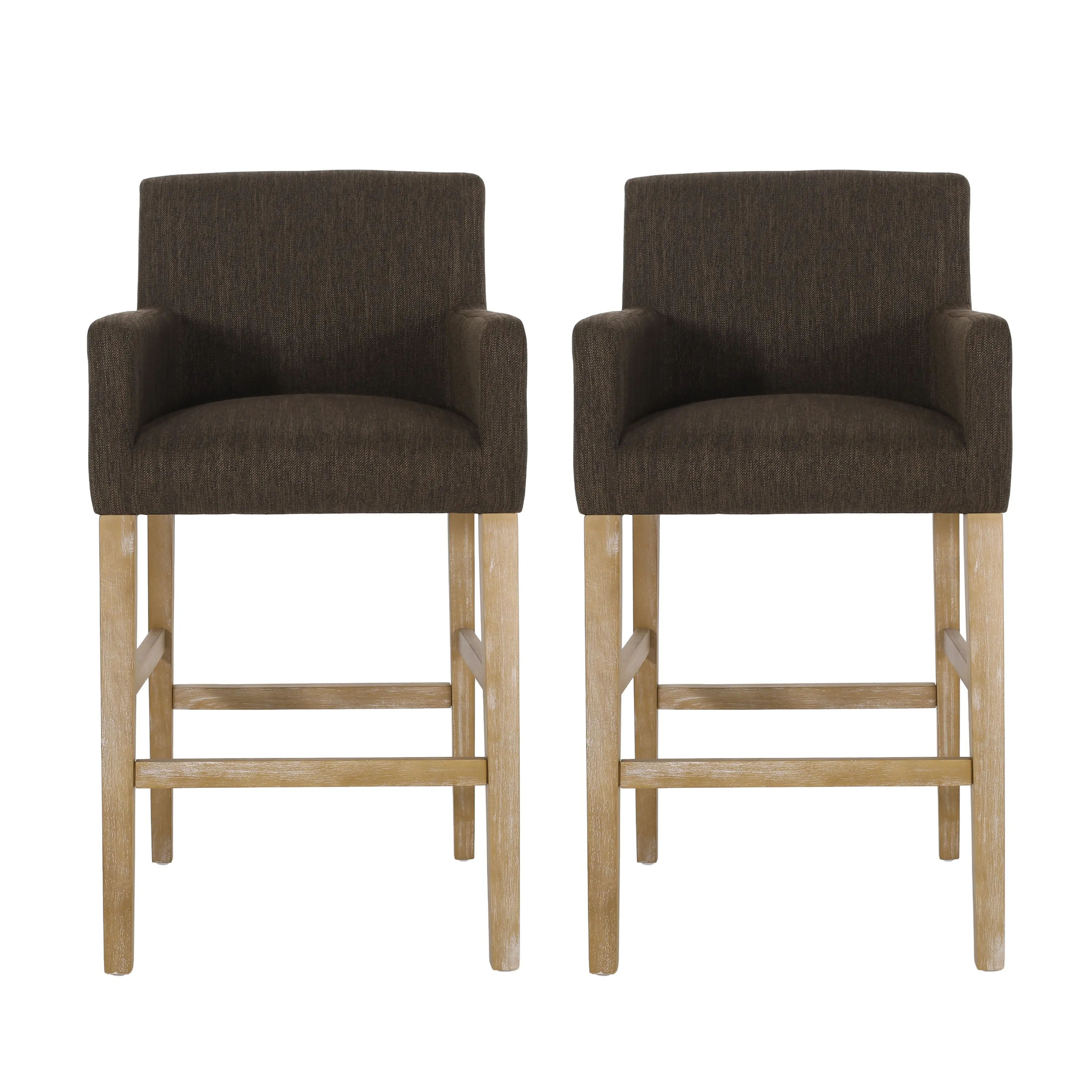 Chaparral Contemporary Fabric Upholstered Wood 30.5 inch Barstools, Set of 2 bar stool, counter stool