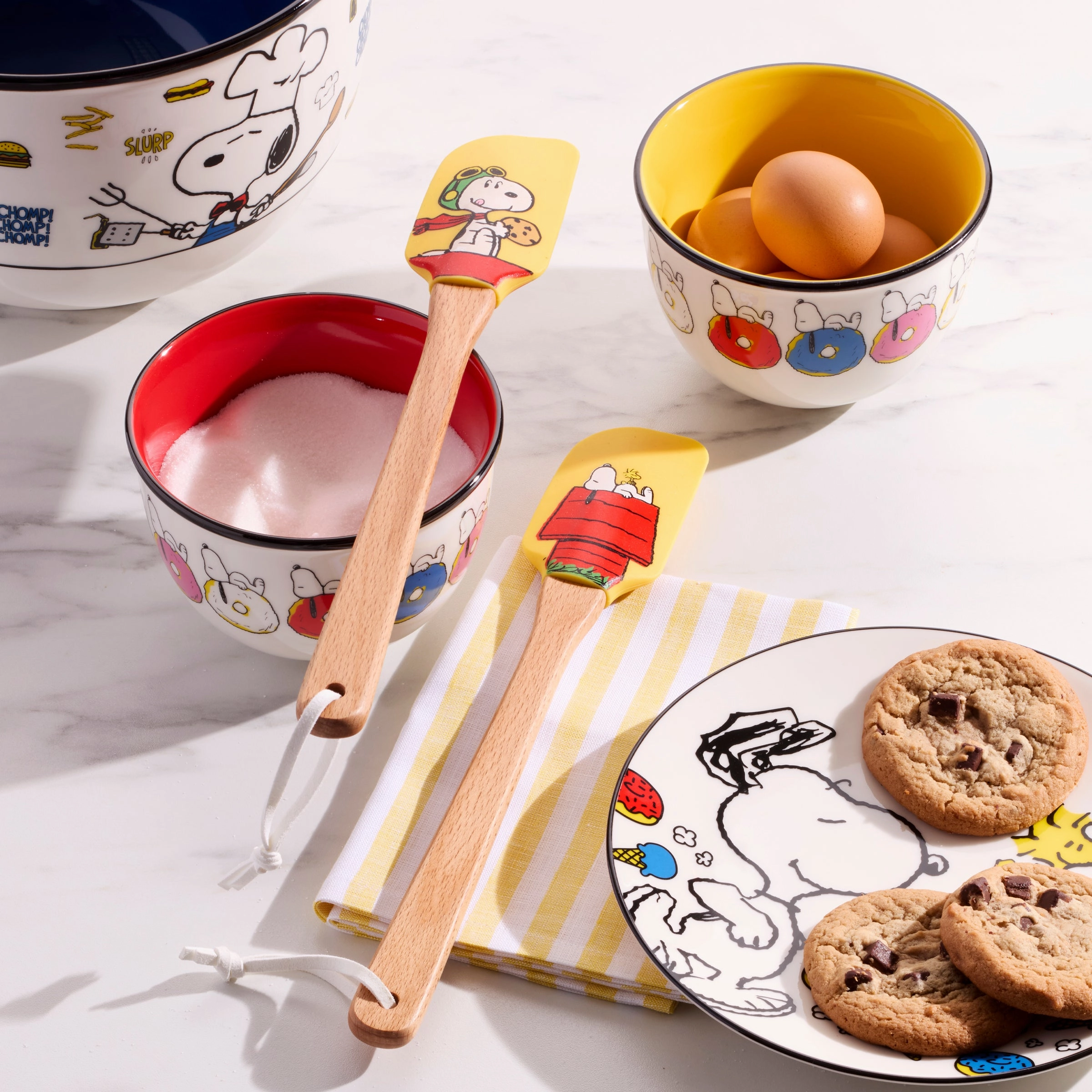 Chef Snoopy Yellow Spatulas - Set Of 2