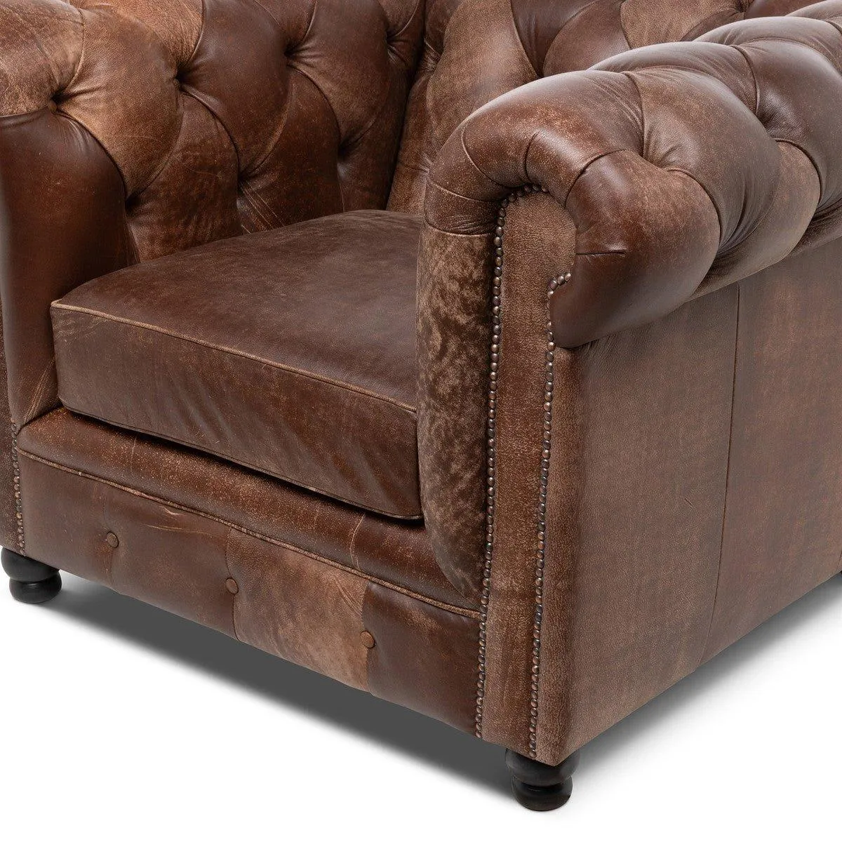 Chesterfield Distressed Leather Chair