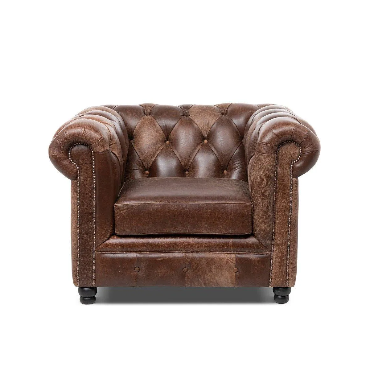 Chesterfield Distressed Leather Chair