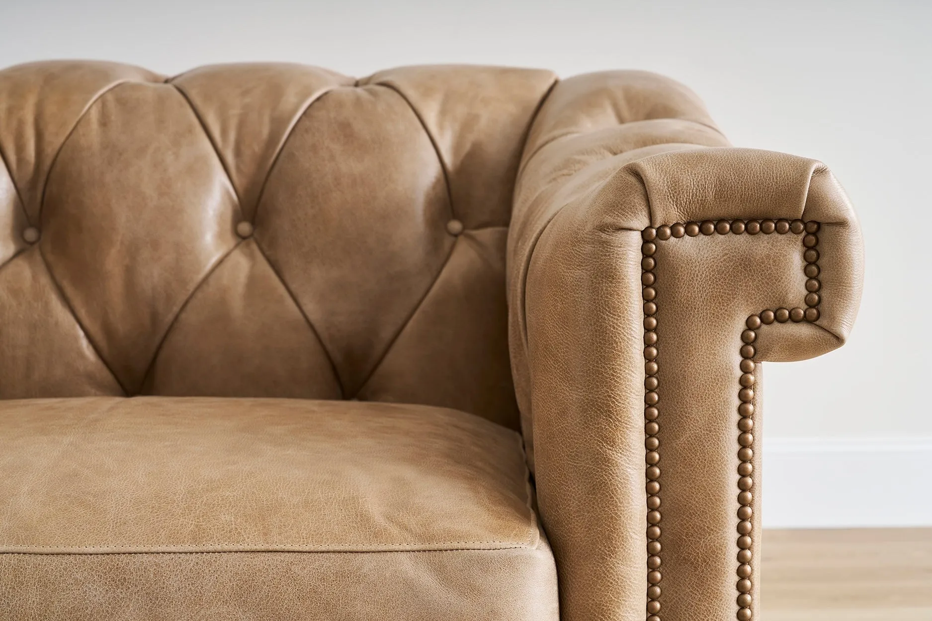 Chesterfield Sofa in Brown Leather
