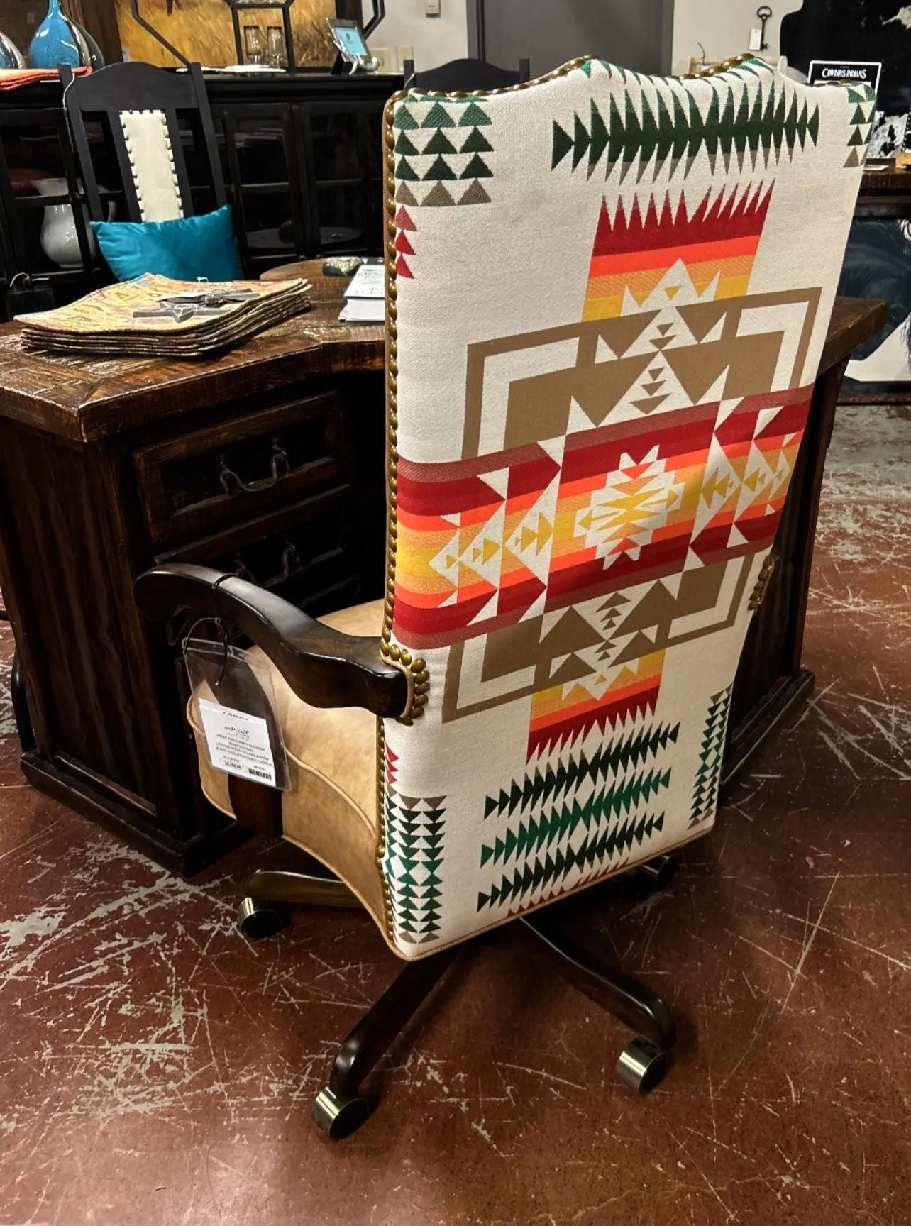 Chief Joseph & Leather Office Chair