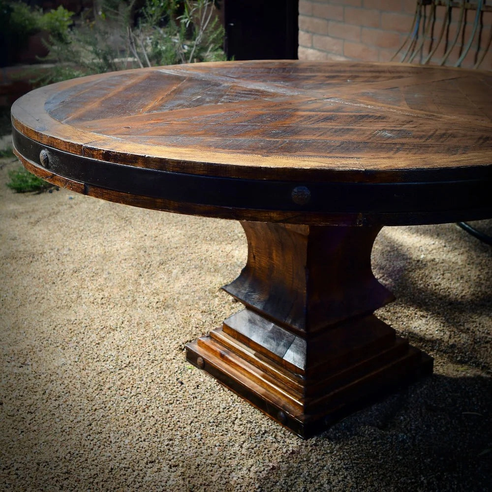 Chihuahua Pine Round Rustic Dining Table