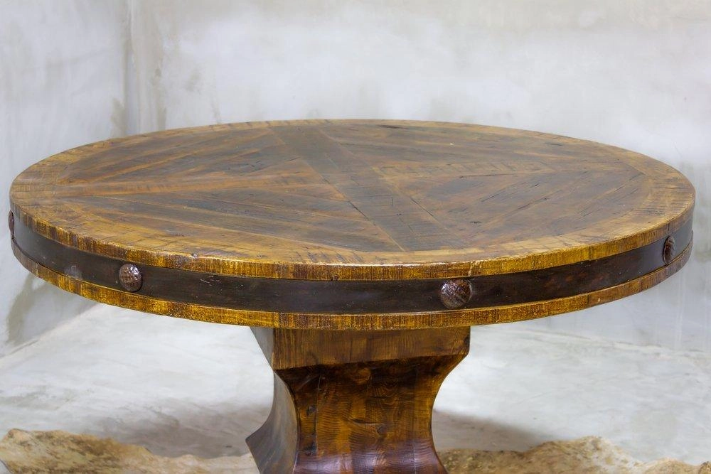 Chihuahua Pine Round Rustic Dining Table