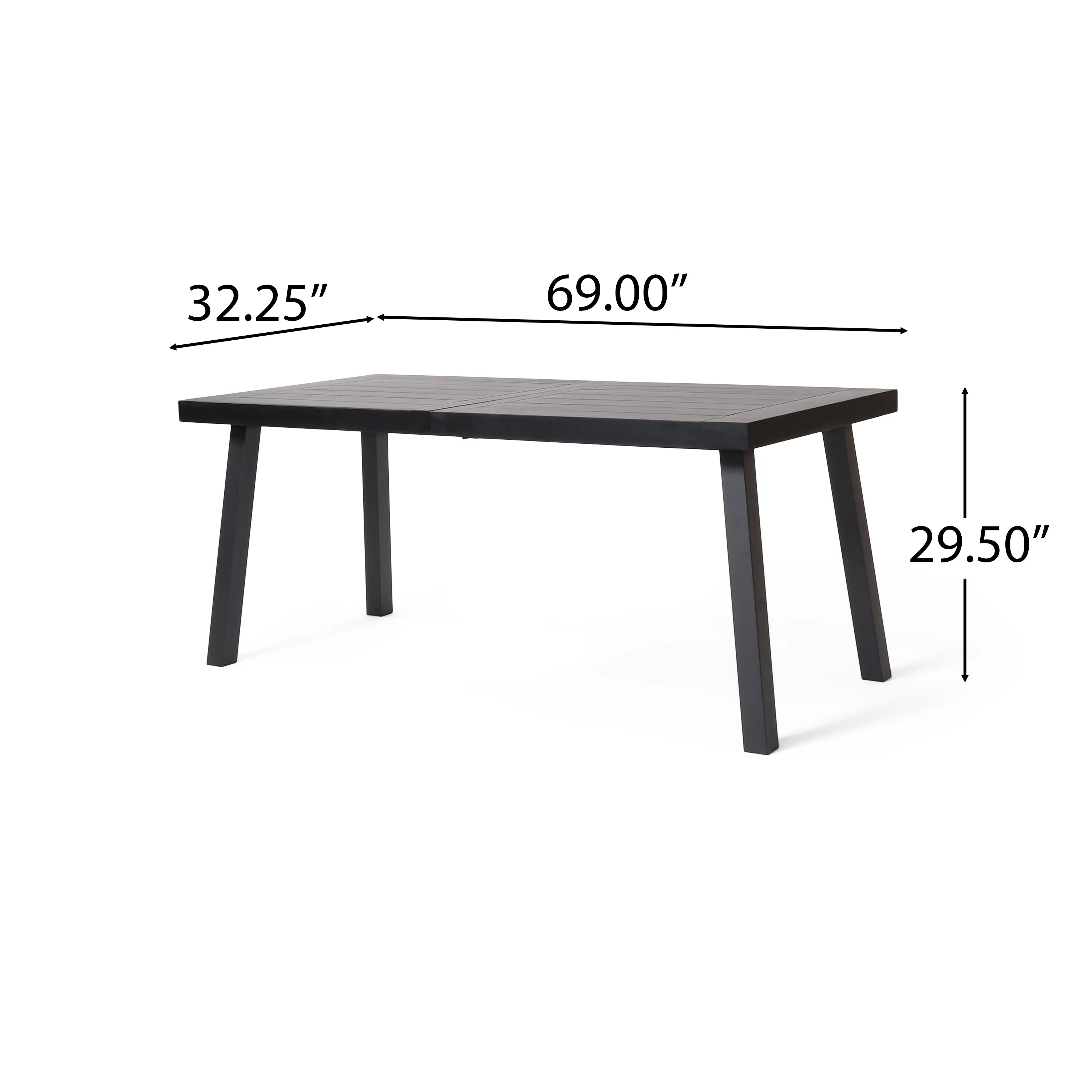 Chitwood Indoor Modern Industrial Acacia Wood Dining Table