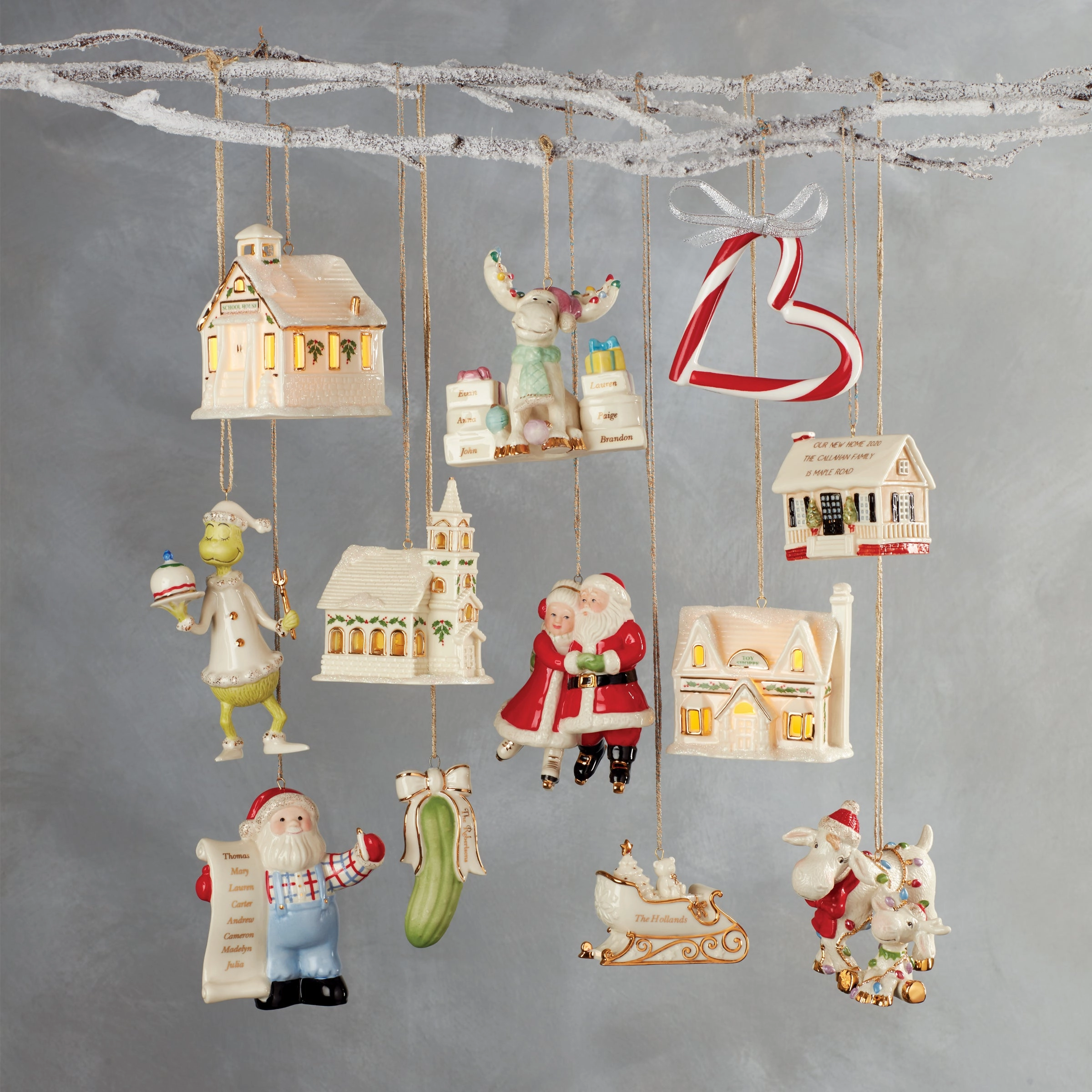 Christmas Village School Lit Ornament