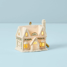 Christmas Village Toy Shop Lit Ornament