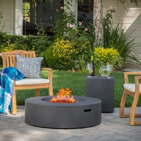 Circular 50K BTU Outdoor Gas Fire Pit Table with Tank Holder - NH704992 floor chair, tatami chair
