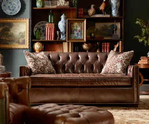 Clara Tufted Leather Loveseat gaming chair, computer chair