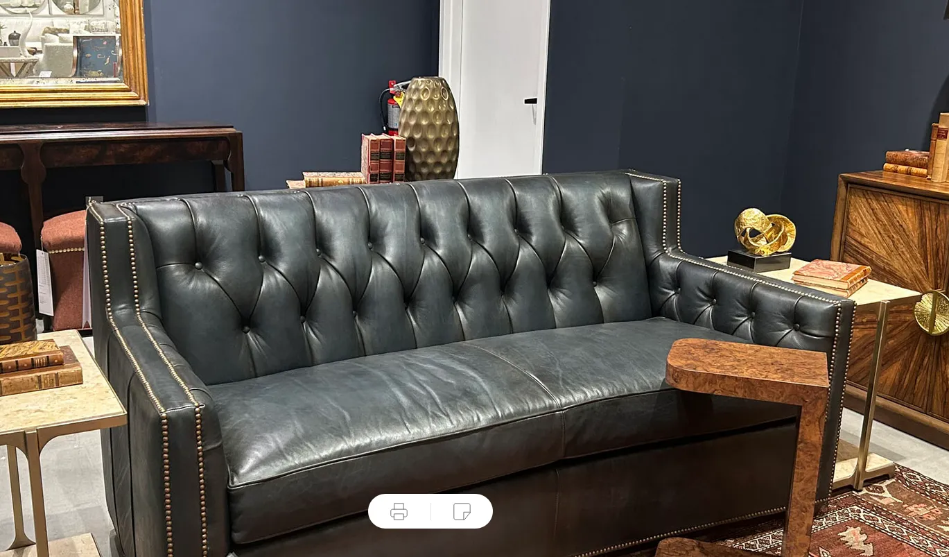 Clara Tufted Leather Loveseat