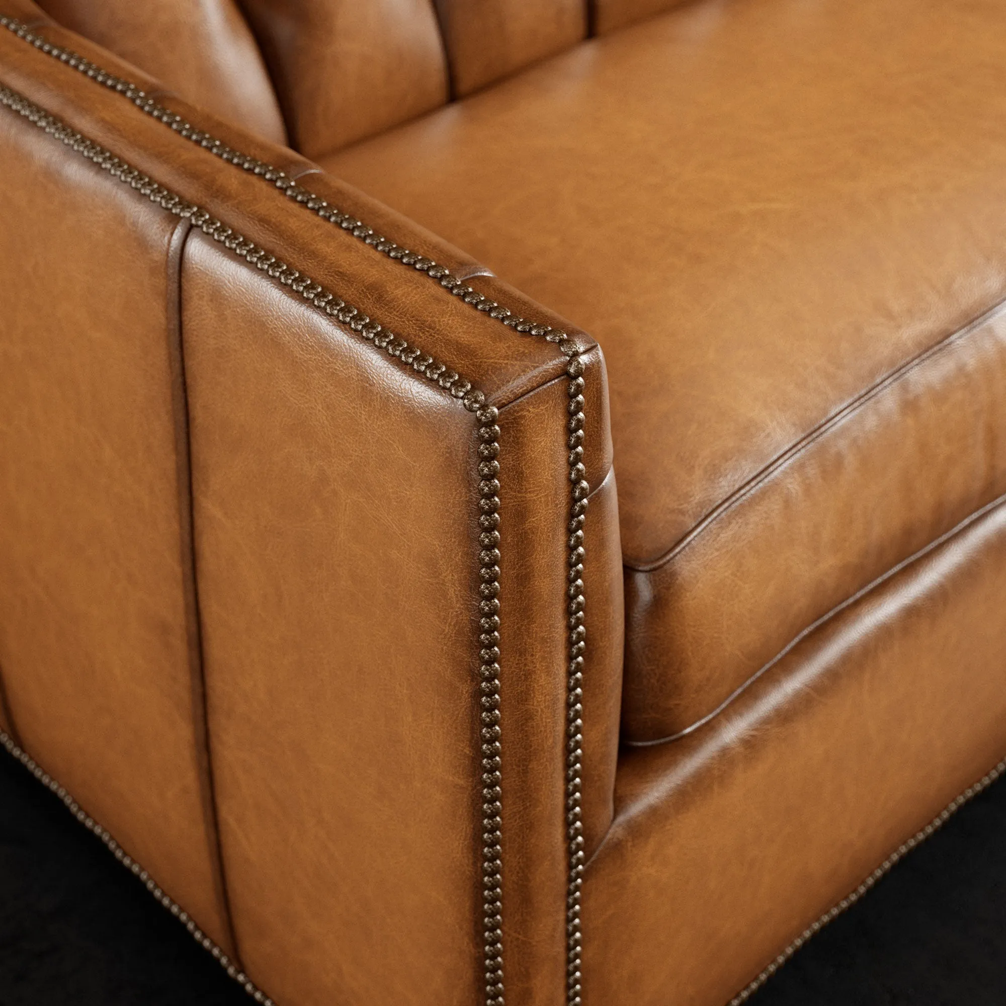 Clara Tufted Leather Loveseat