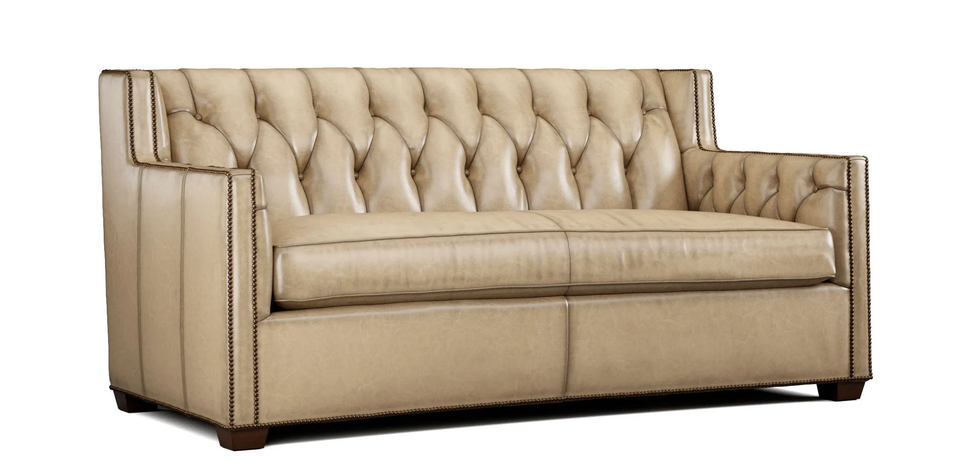 Clara Tufted Leather Loveseat
