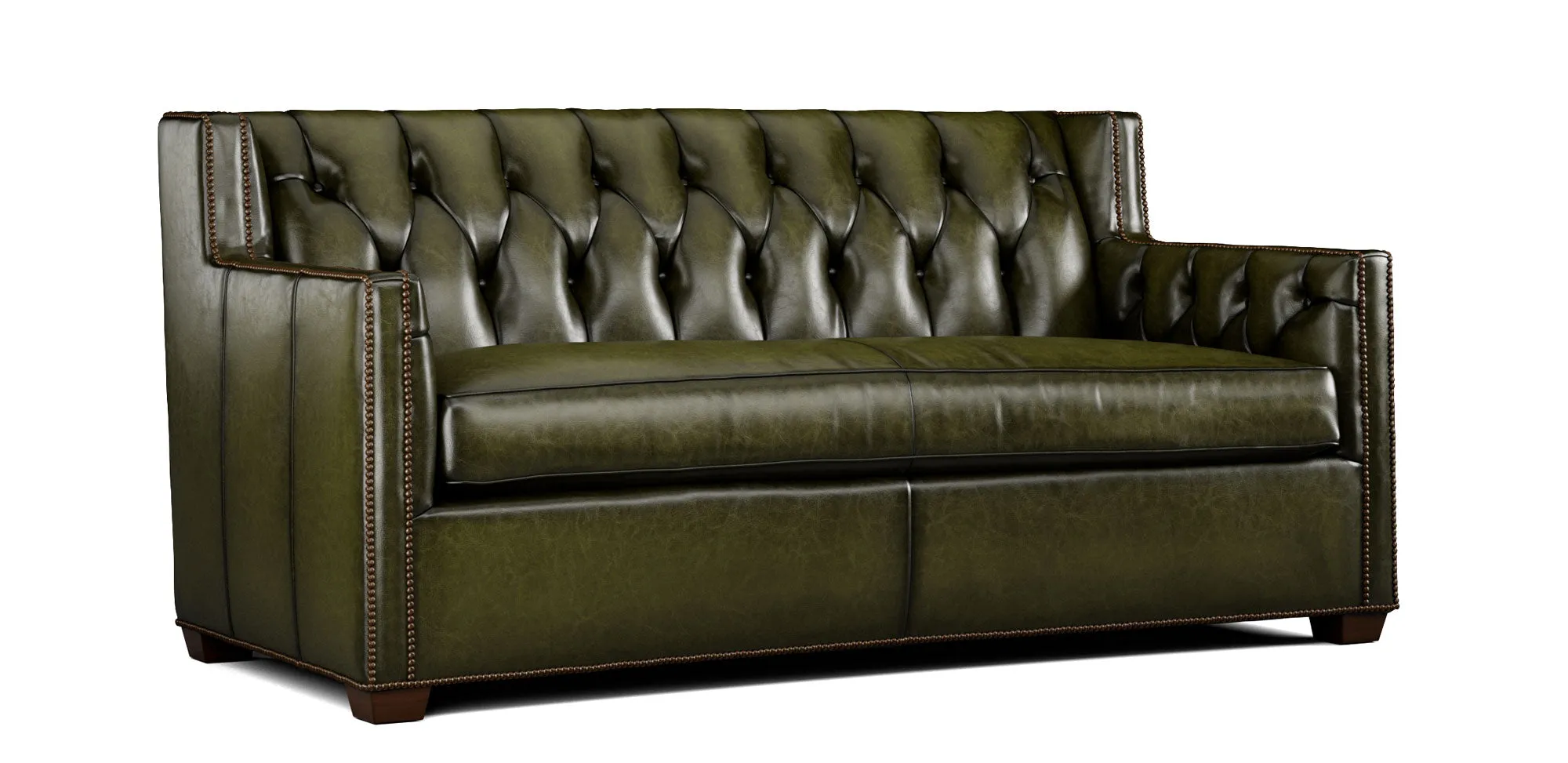 Clara Tufted Leather Loveseat