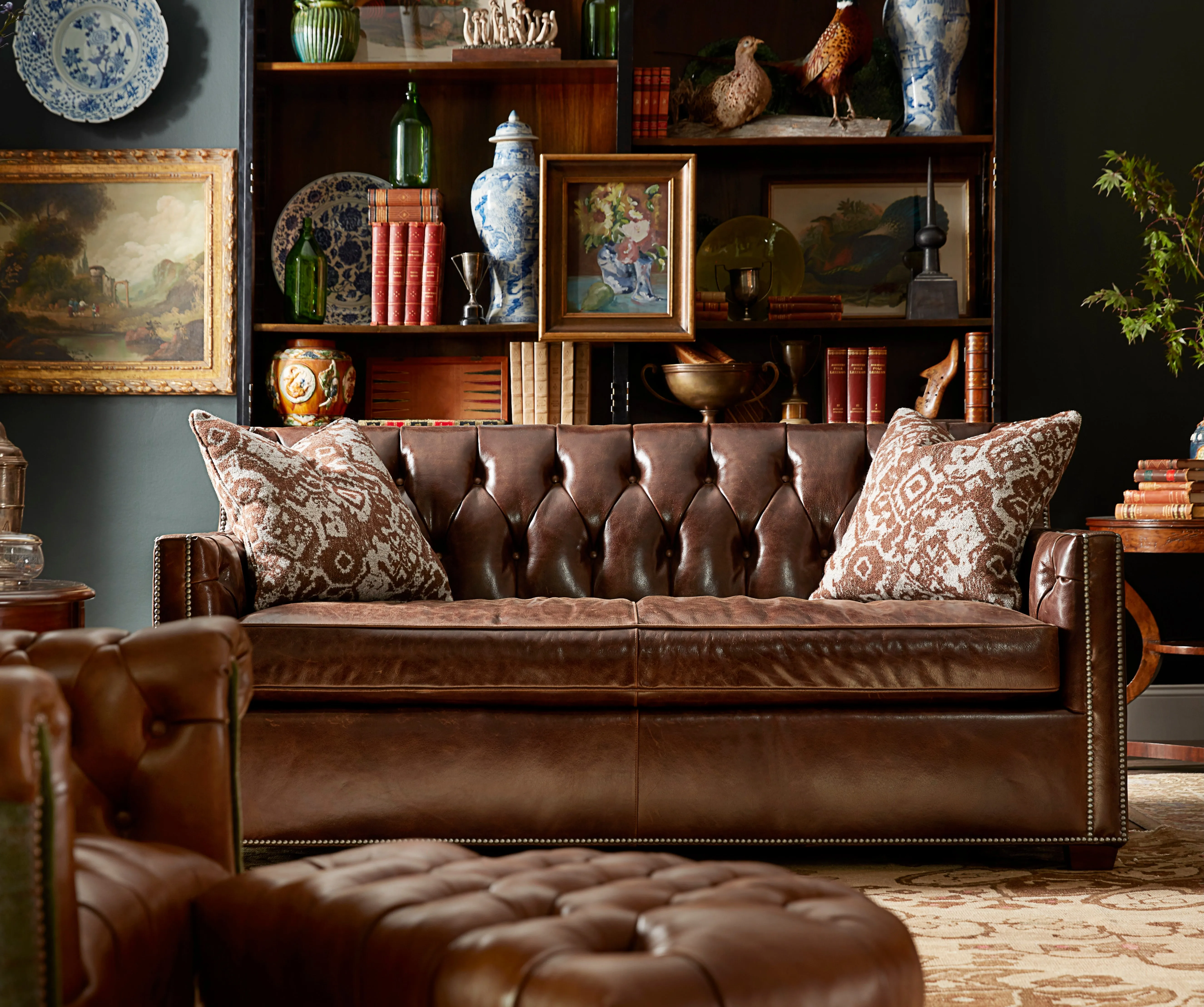Clara Tufted Leather Loveseat gaming chair, computer chair