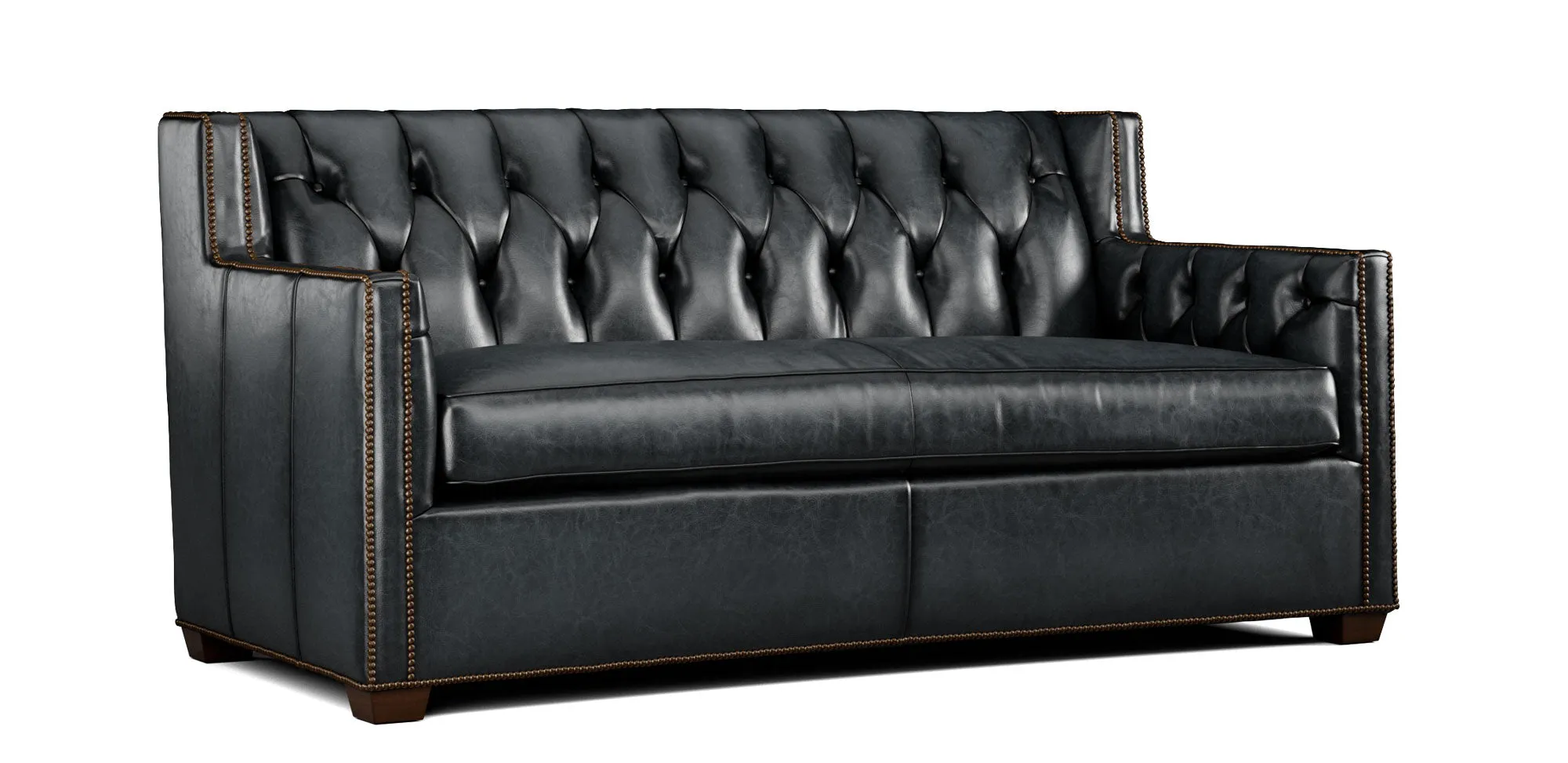 Clara Tufted Leather Loveseat
