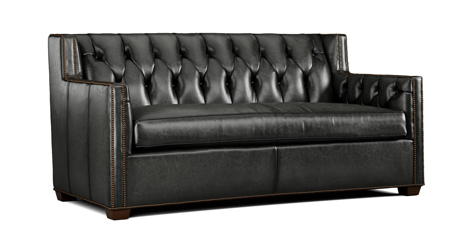 Clara Tufted Leather Loveseat