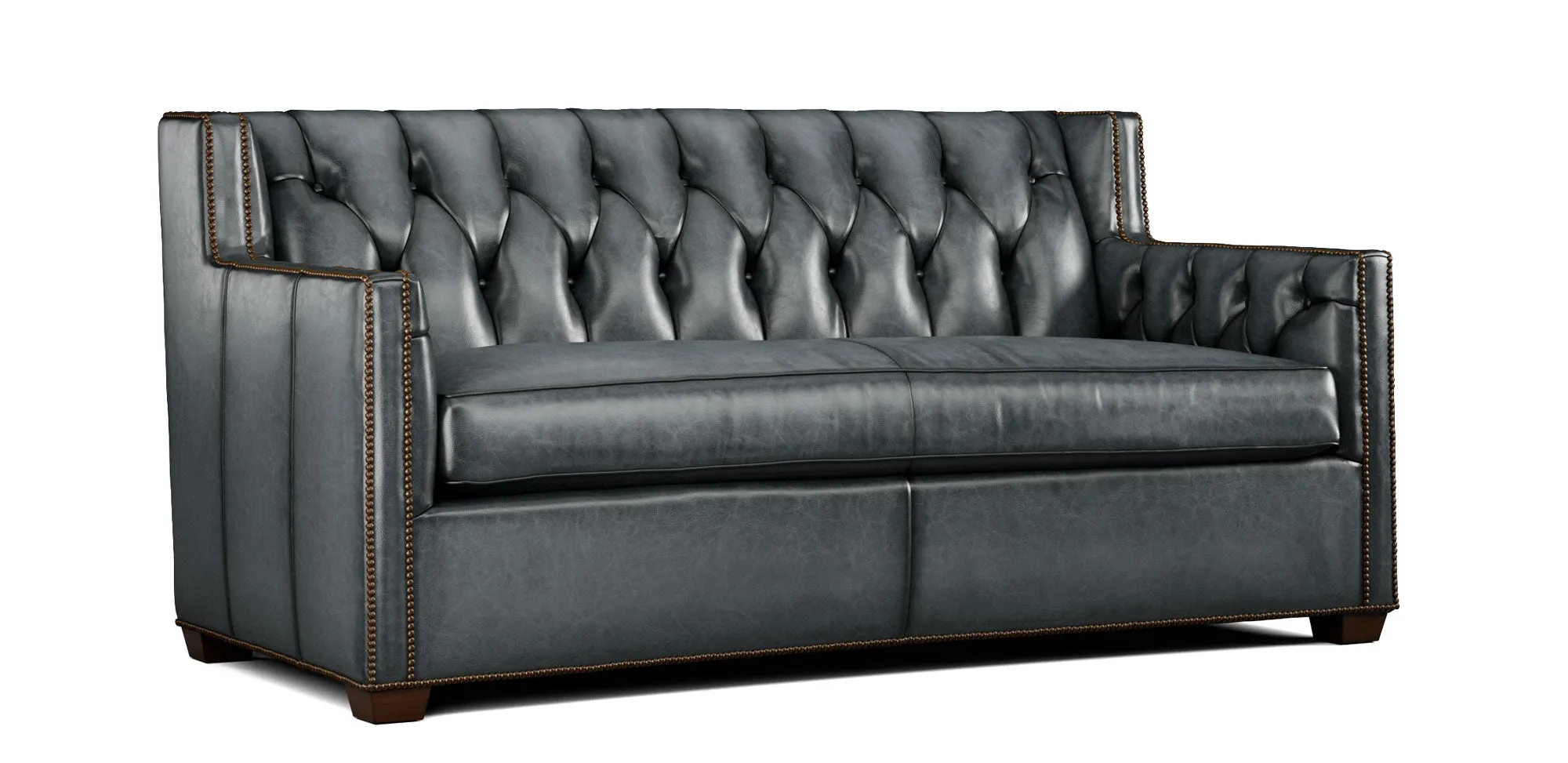 Clara Tufted Leather Loveseat
