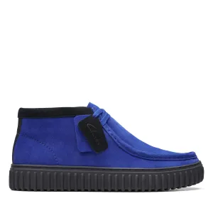 Clarks Torhill Hi in Blue Suede