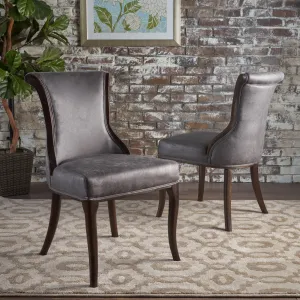 Classic Slate Microfiber Dining Chair - Set of 2 - NH038103 dining table set, 6-piece dining set