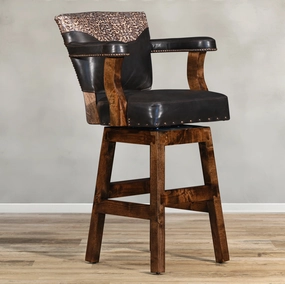 Classic Espresso Leather Bar & Counter Stool glassware set, wine glass