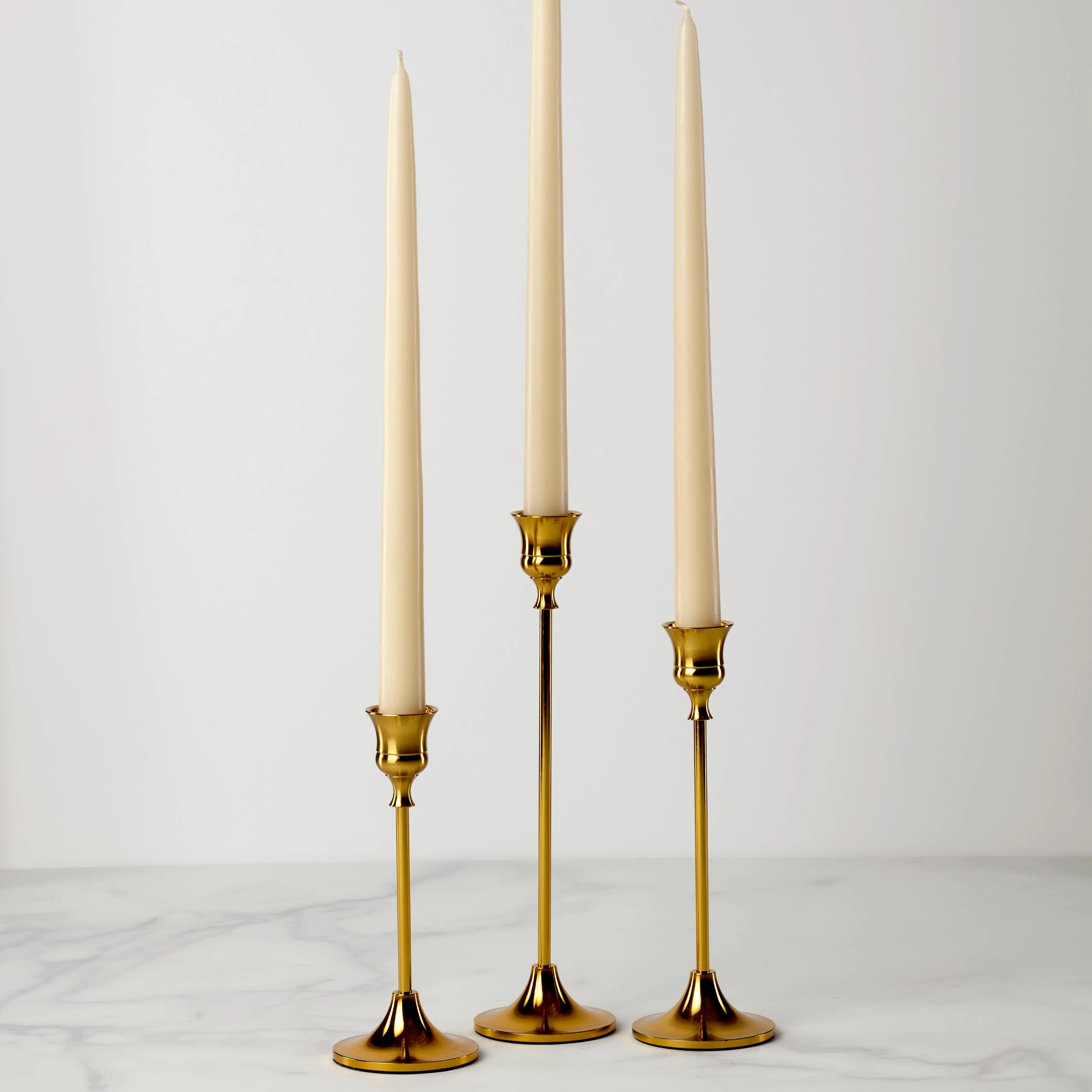 Classica 3-Piece Gold Candle Holder Set