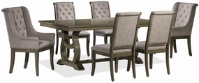 Cleopatra 7-Piece Extendable Dining Set - Oak