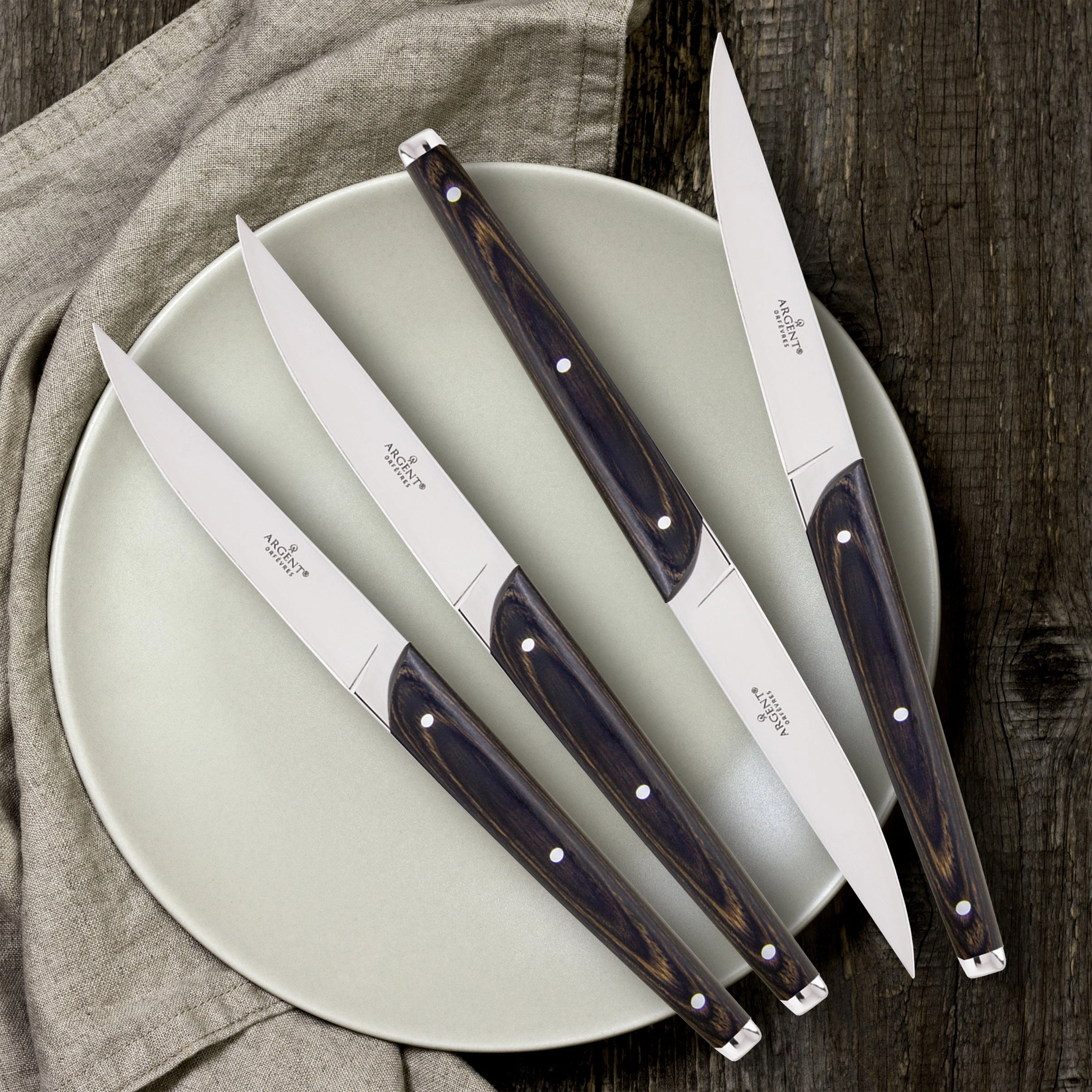 Clevedon Pakkawood  Steak Knives Set of 4