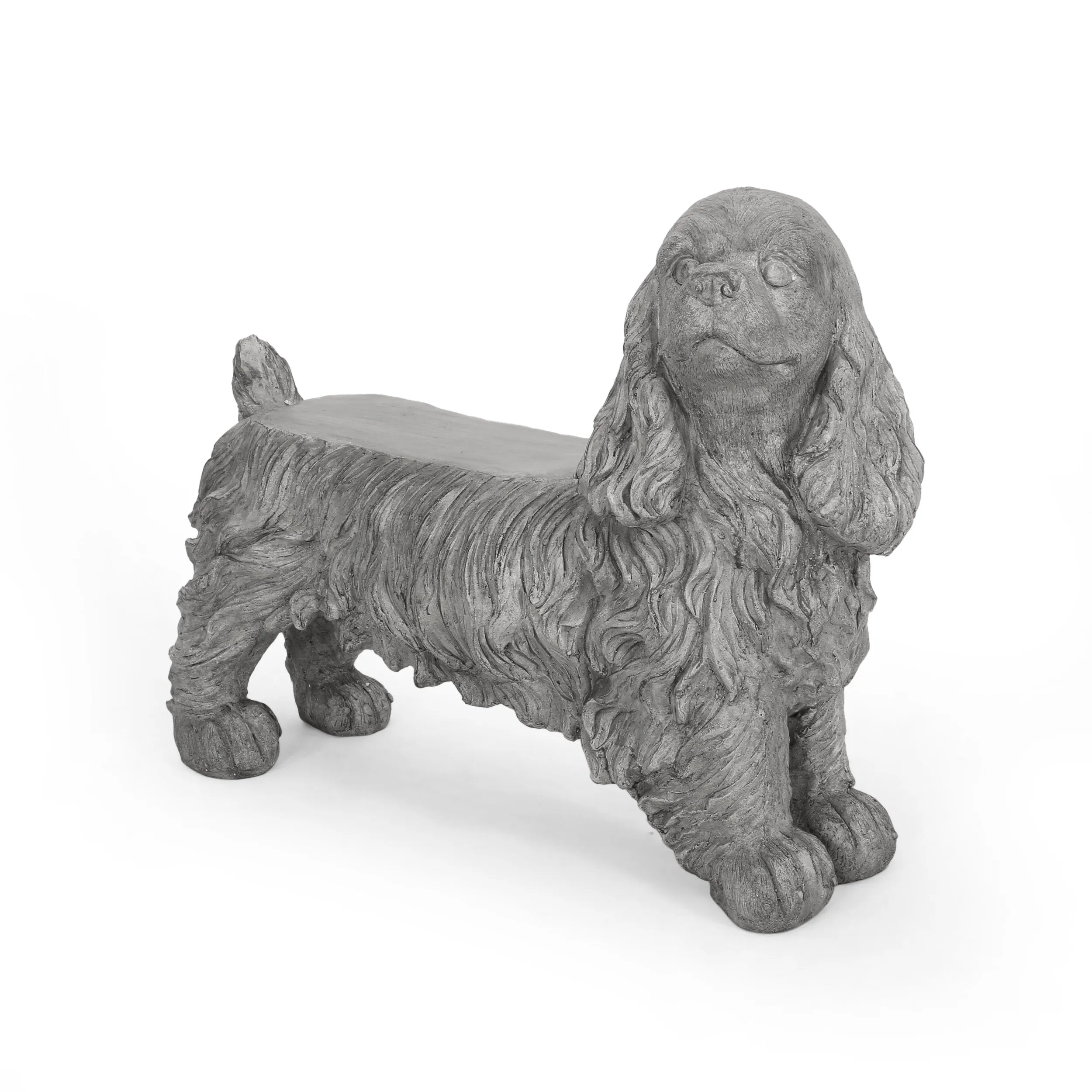 Cocker Spaniel Dog Bench - NH646213 patio chairs, outdoor seating