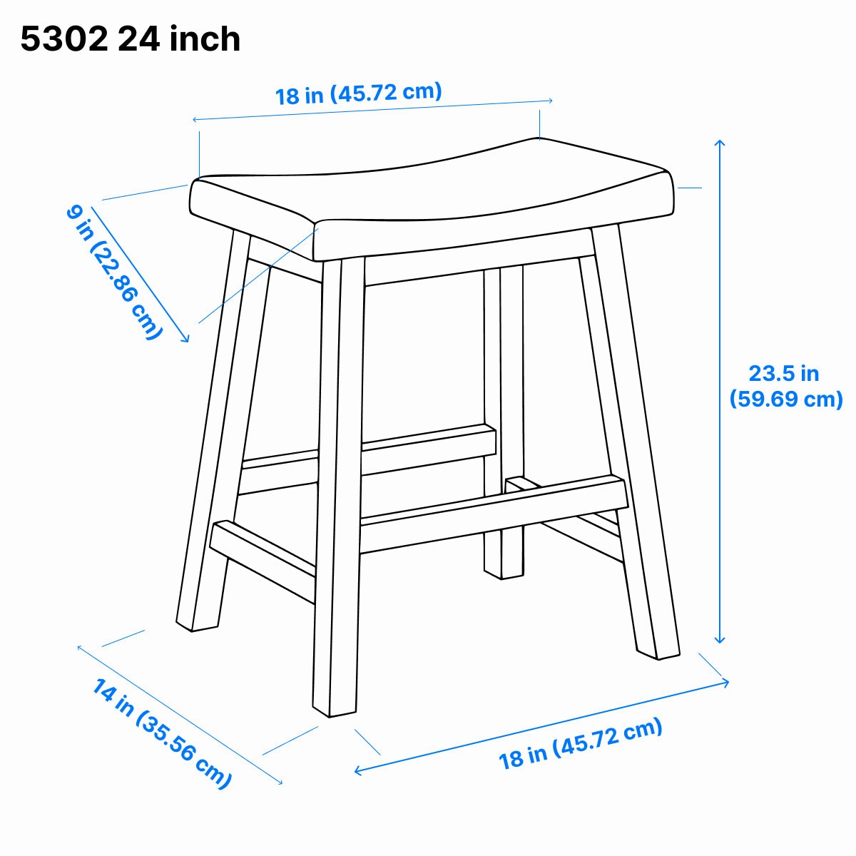 Colt Counter Stool - Black - Set of Two