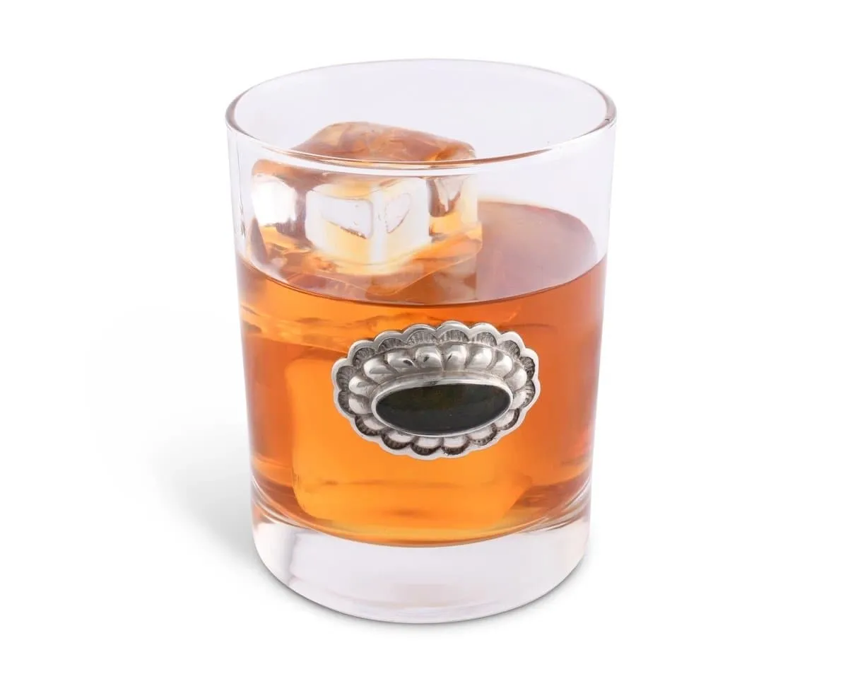 Concho Medallion Double Old Fashioned Glass