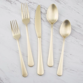 Connor Champagne Gold 20 Piece Flatware Set