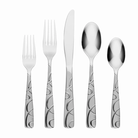 Conquest Sand 45 Piece Flatware Set with Caddy