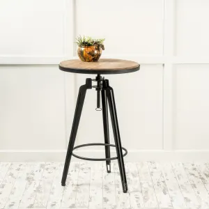 Contemporary Antique Color Firwood Swivel Bar Table - NH758892 kitchen island table, dining furniture