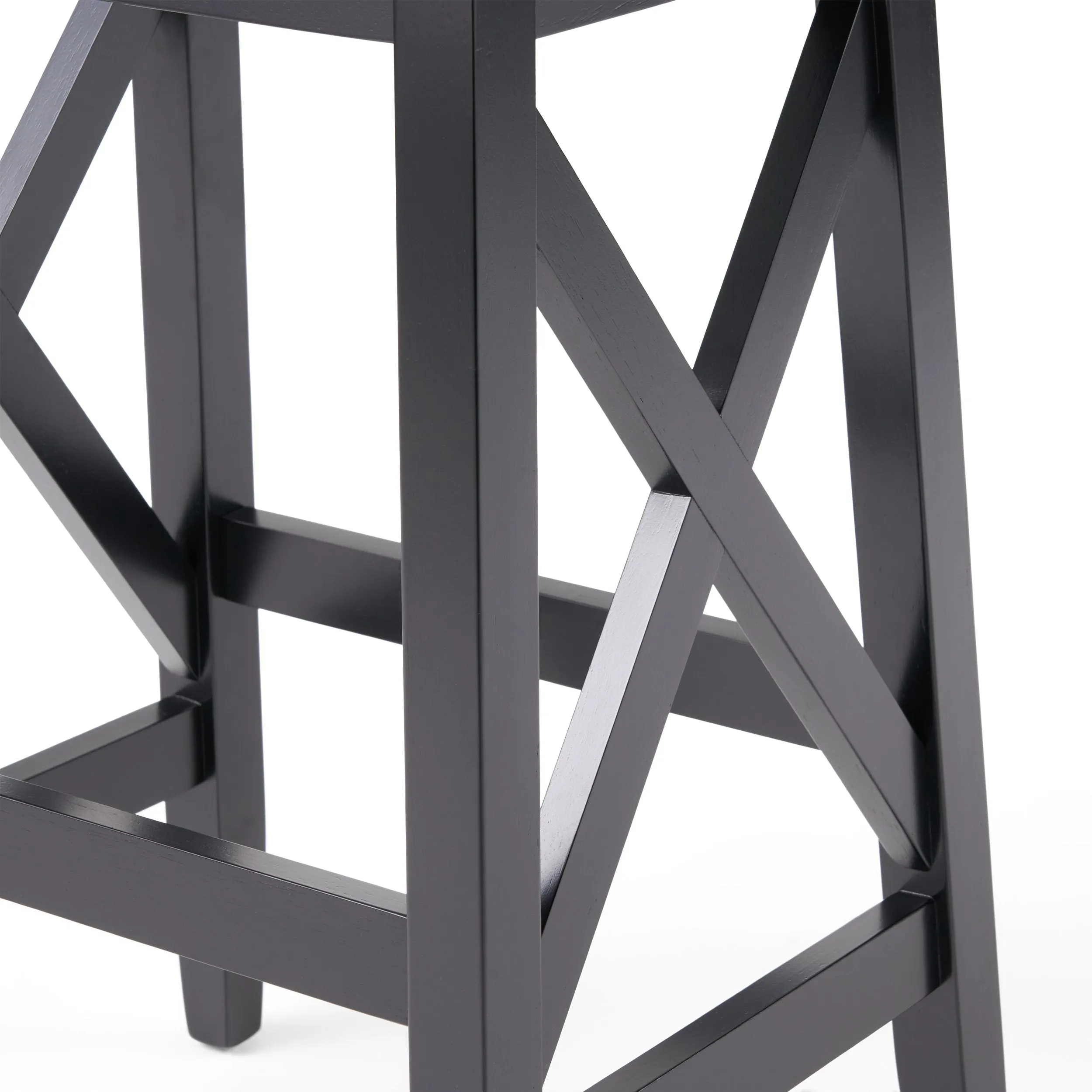Contemporary Farmhouse Wooden Barstools (Set of 2) - NH245903