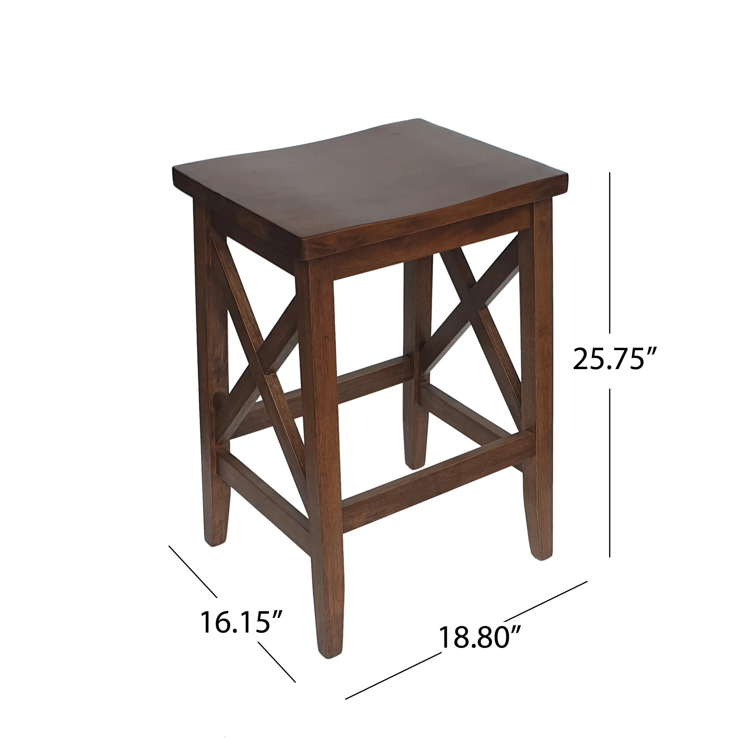 Contemporary Farmhouse Wooden Barstools (Set of 2) - NH245903