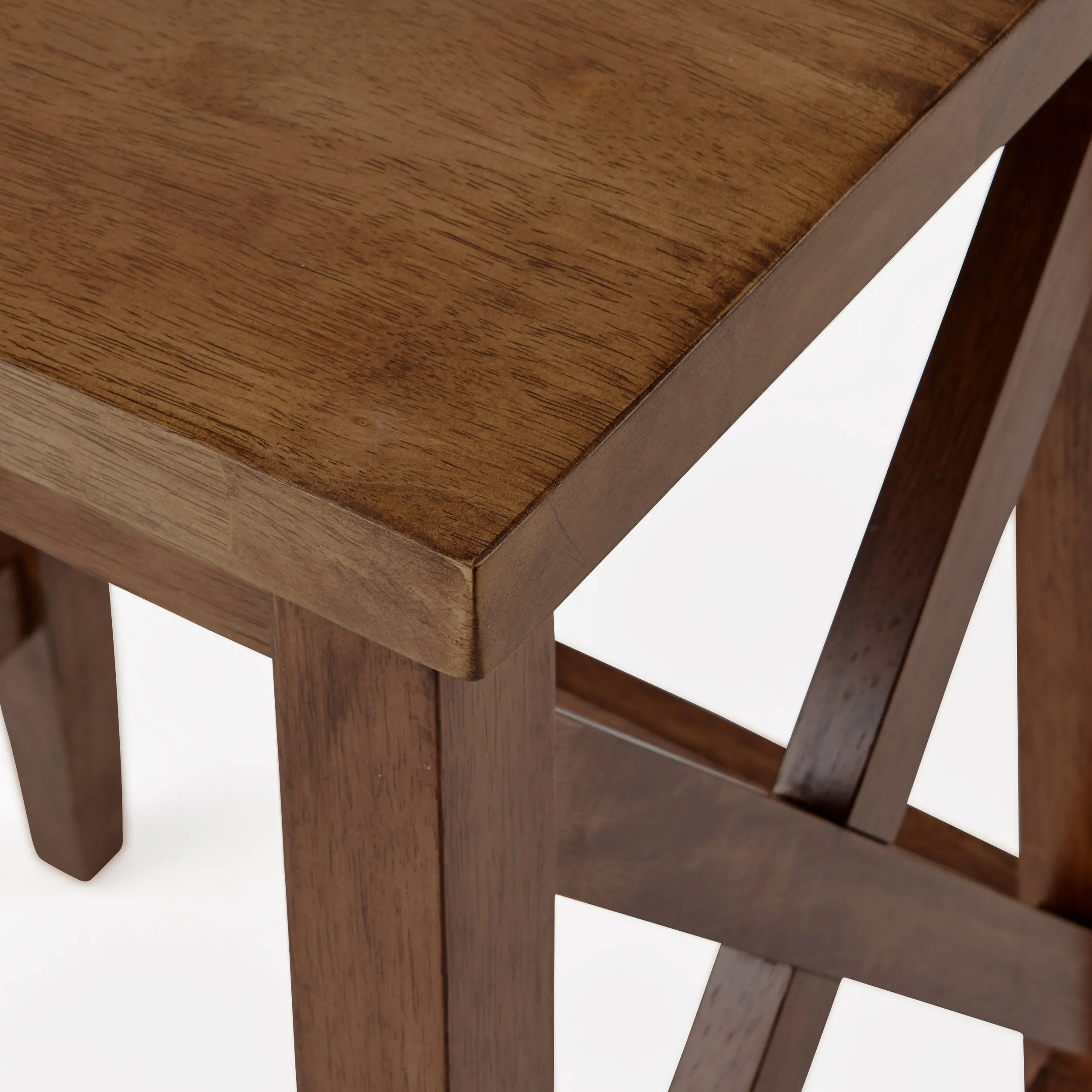 Contemporary Farmhouse Wooden Barstools (Set of 2) - NH245903