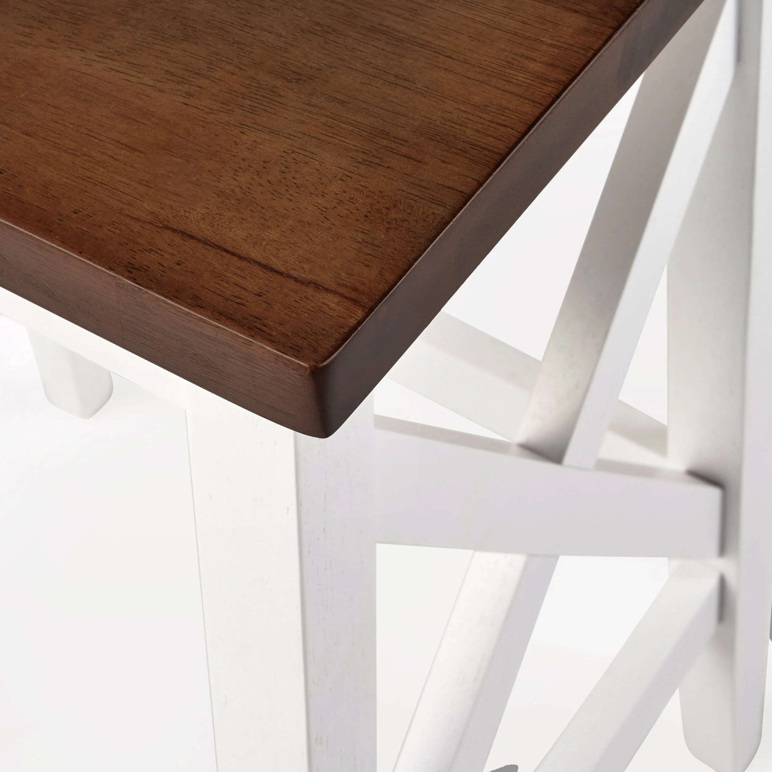 Contemporary Farmhouse Wooden Barstools (Set of 2) - NH245903