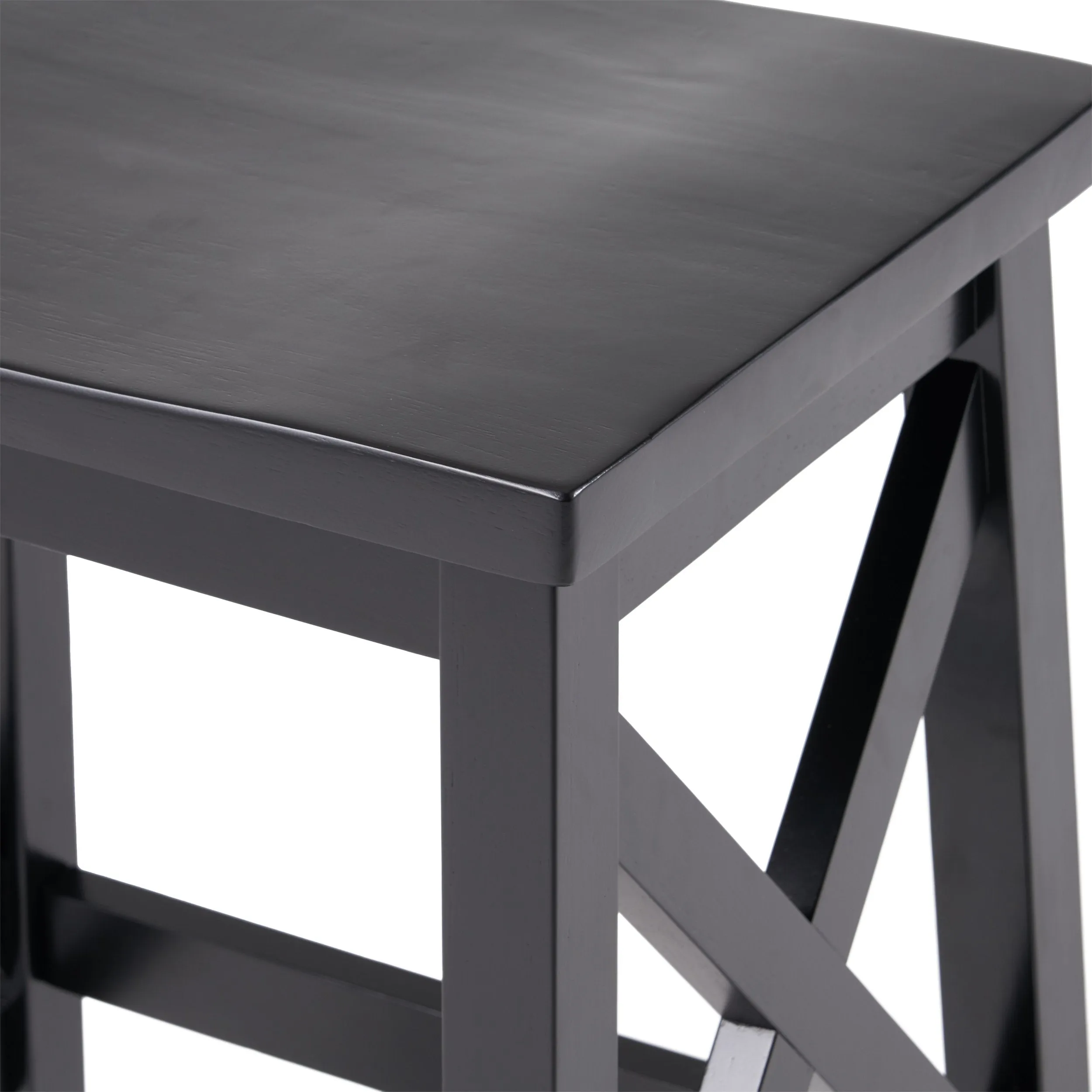 Contemporary Farmhouse Wooden Barstools (Set of 2) - NH245903