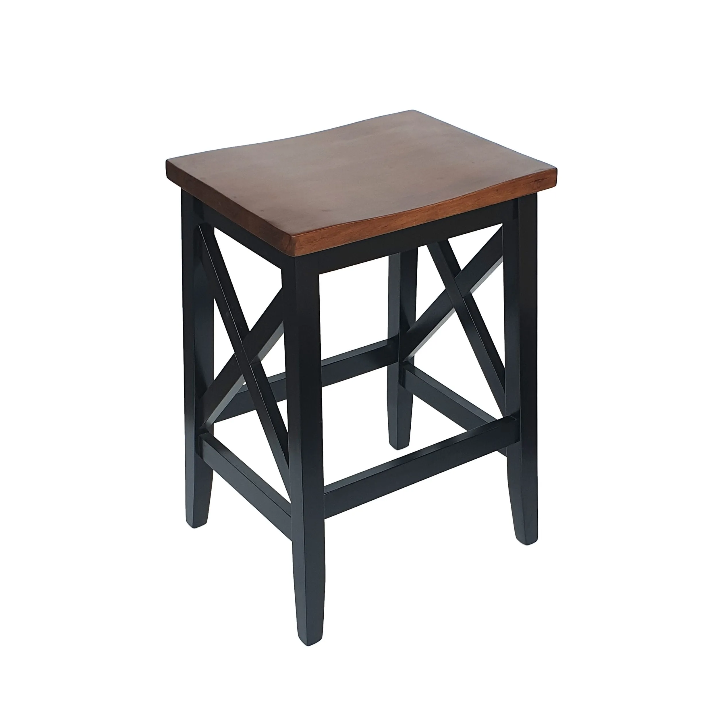 Contemporary Farmhouse Wooden Barstools (Set of 2) - NH245903