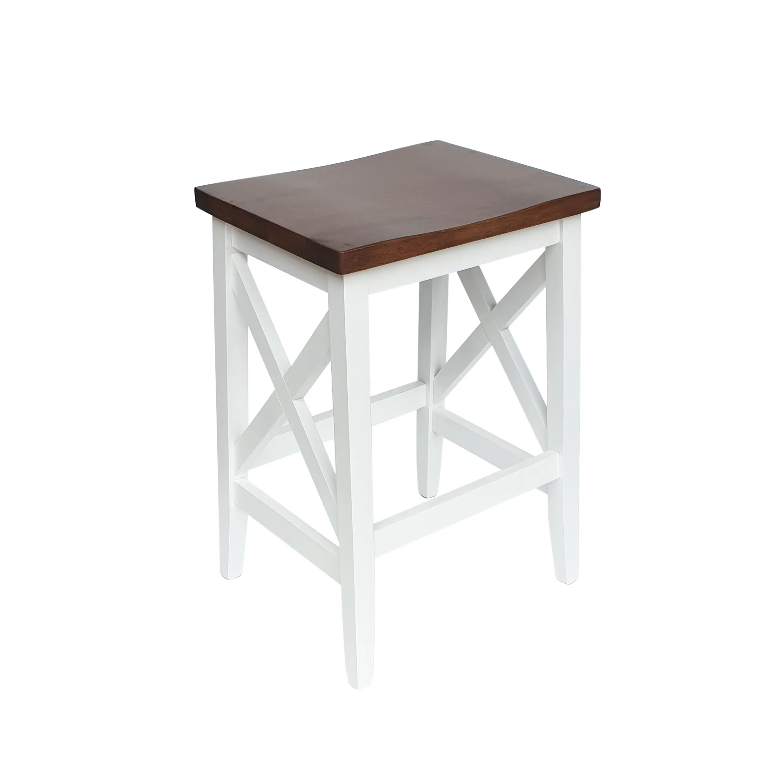 Contemporary Farmhouse Wooden Barstools (Set of 2) - NH245903