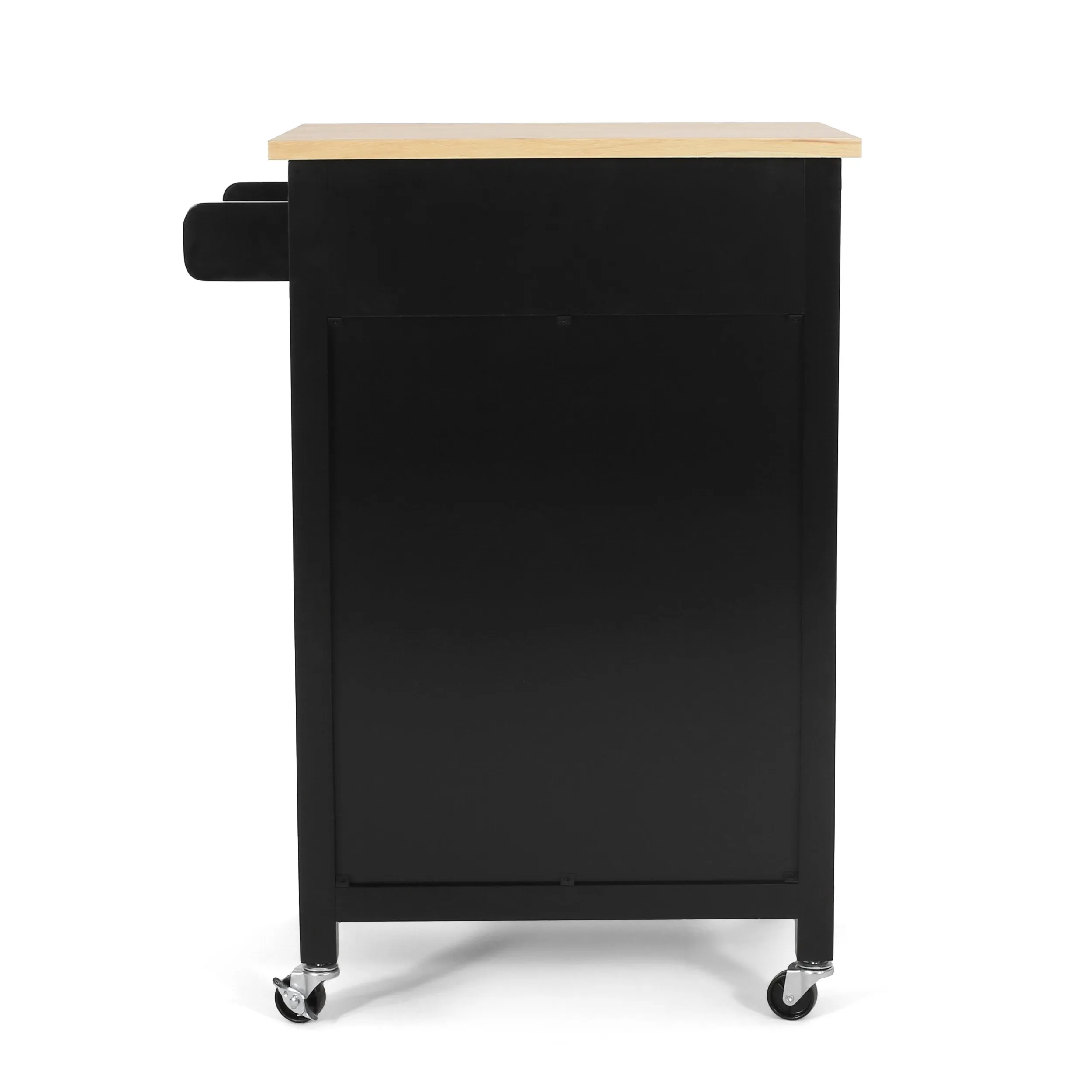 Contemporary Glass Paneled Kitchen Cart - NH693413