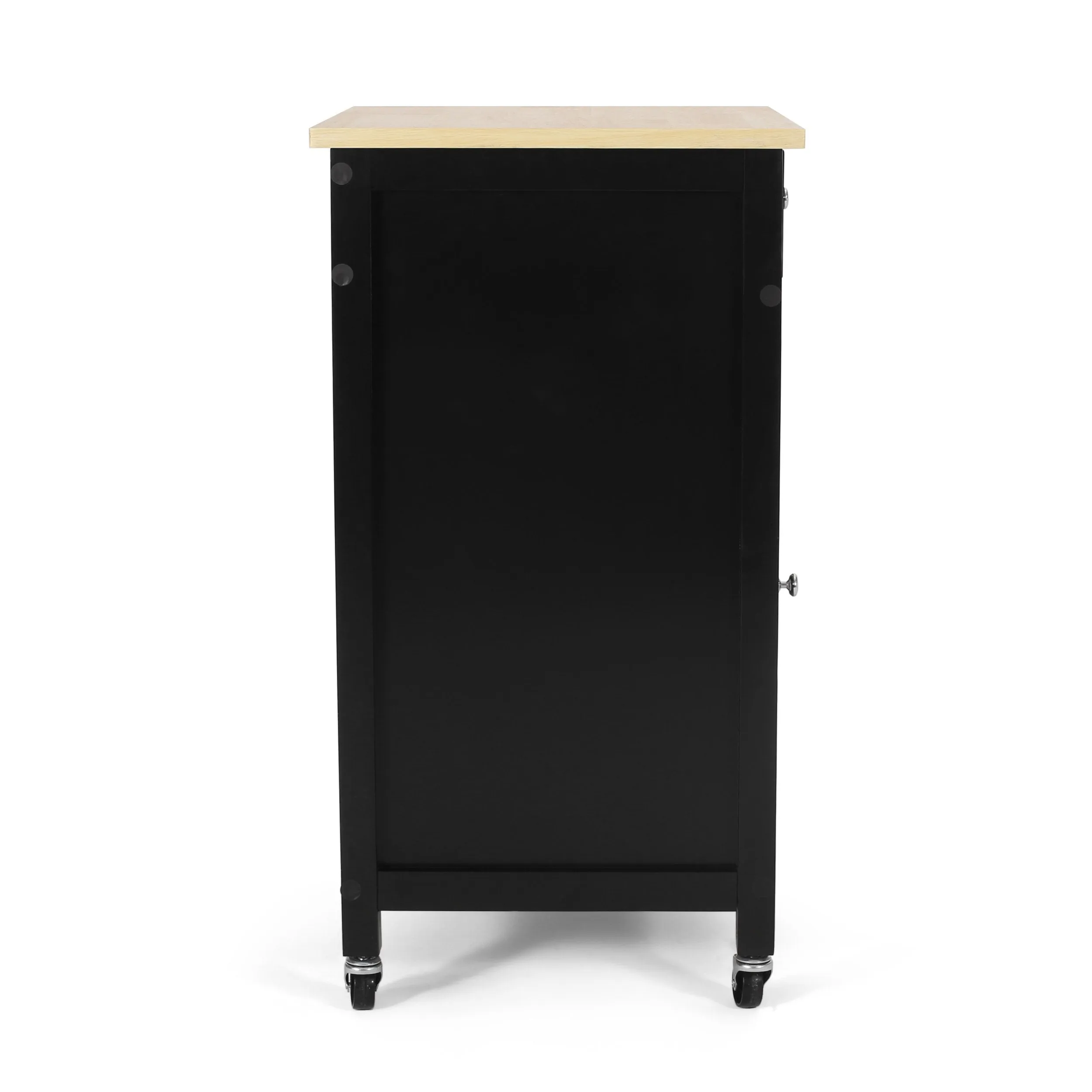 Contemporary Glass Paneled Kitchen Cart - NH693413